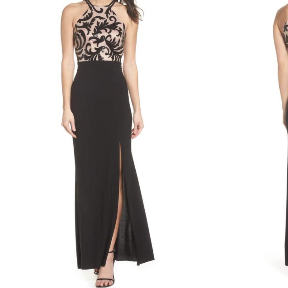 Long Morgan & Co. Dress with slit